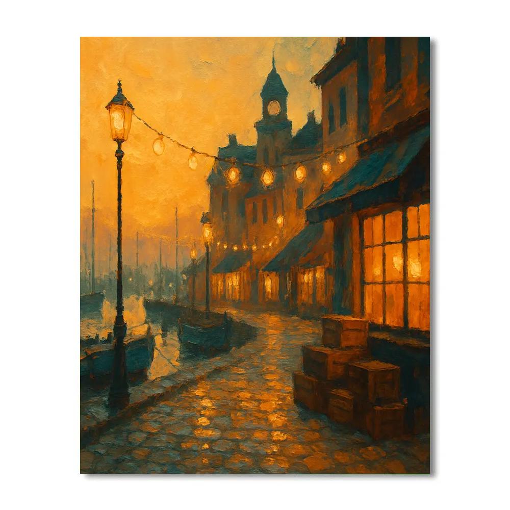 Lanterns On The Old Quay Painting by numbers kit