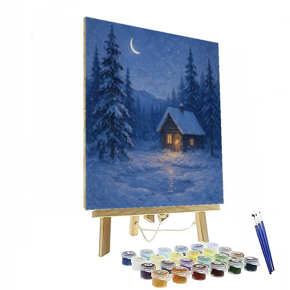 Moonlit Pine Hollow Numbered painting kits