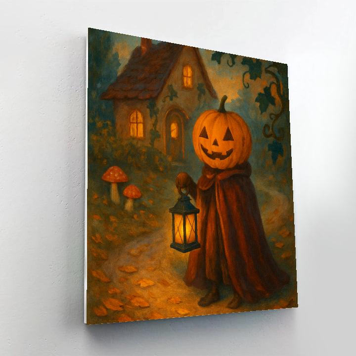 Pumpkin Lantern Keeper paint by numbers