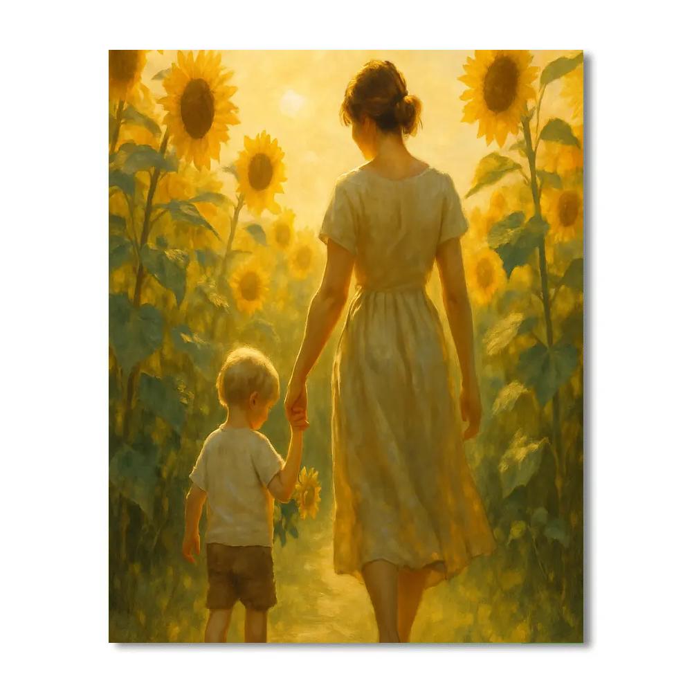 Sunflower Field Stroll painting number kit