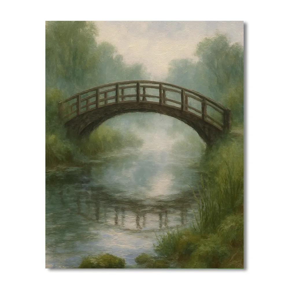 Mossy Bridge At Dawn Painting by numbers kit