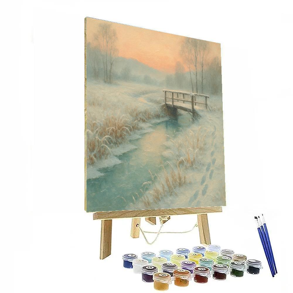 Frozen Creek At Dawn Paint by numbers kits