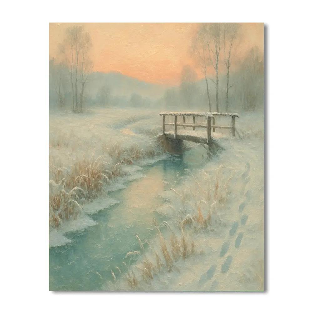 Frozen Creek At Dawn Paint by numbers kits