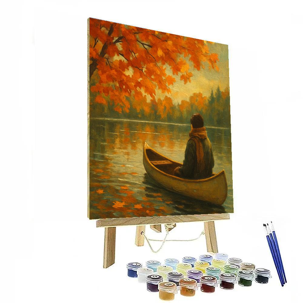 Autumn Canoe Whisper Numbered painting kits