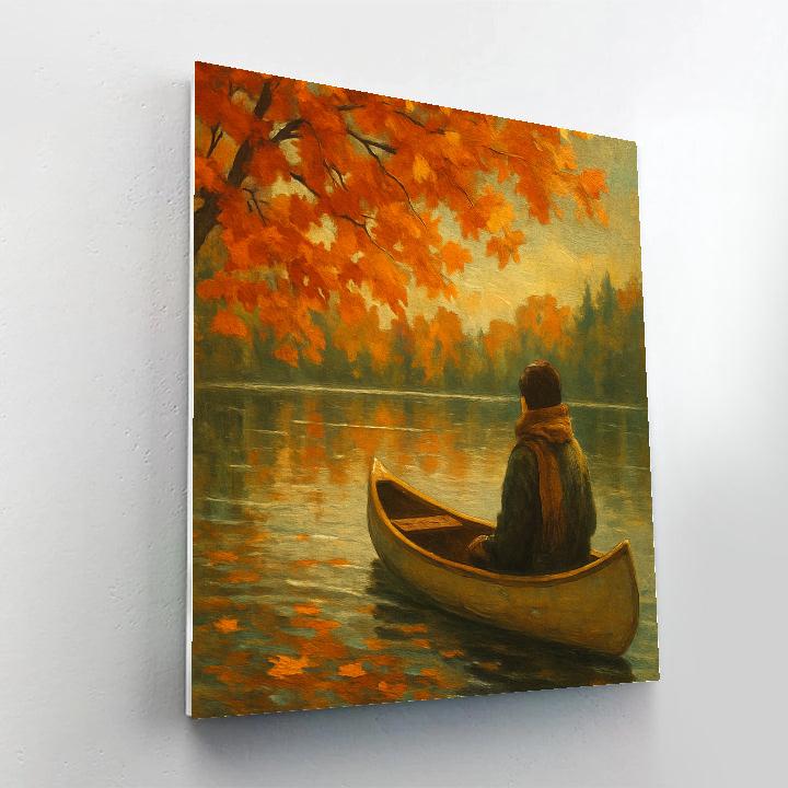 Autumn Canoe Whisper Numbered painting kits
