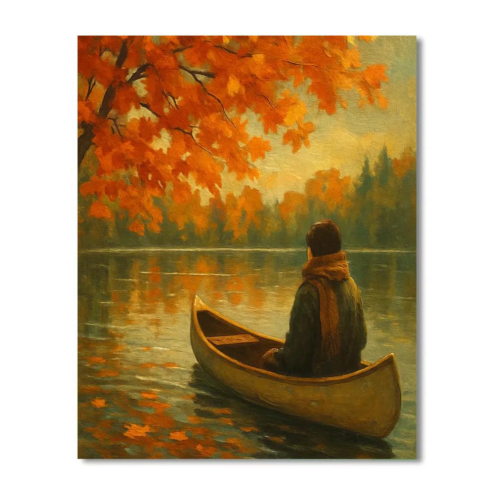 Autumn Canoe Whisper Numbered painting kits