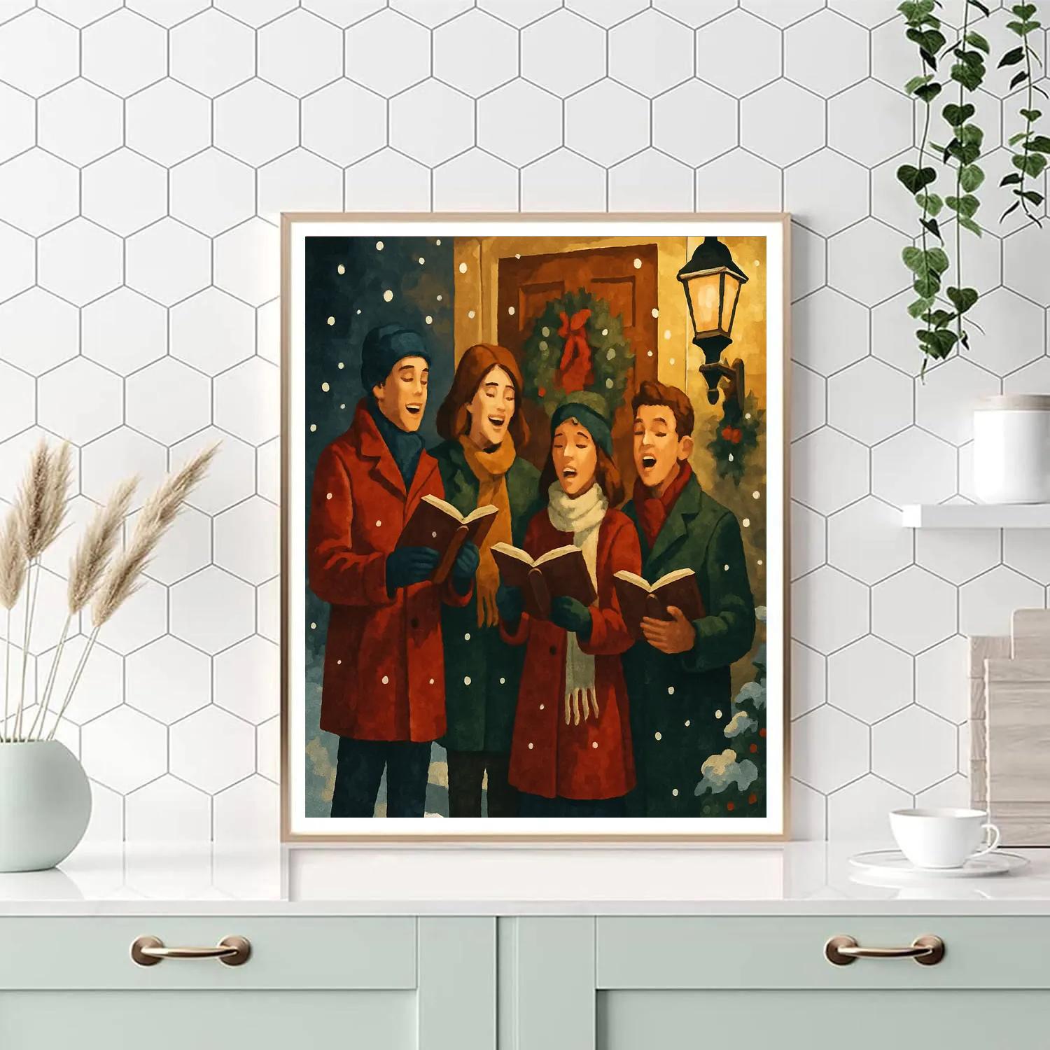 Lamplight Carolers paint by color