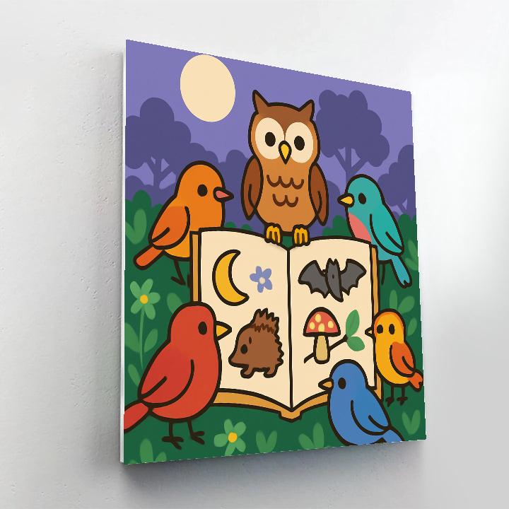 Moon Garden Night Birds Paint by numbers art