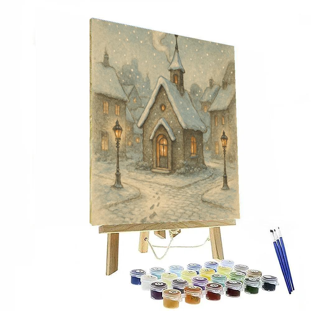 Vintage Village Twilight DIY paint by numbers