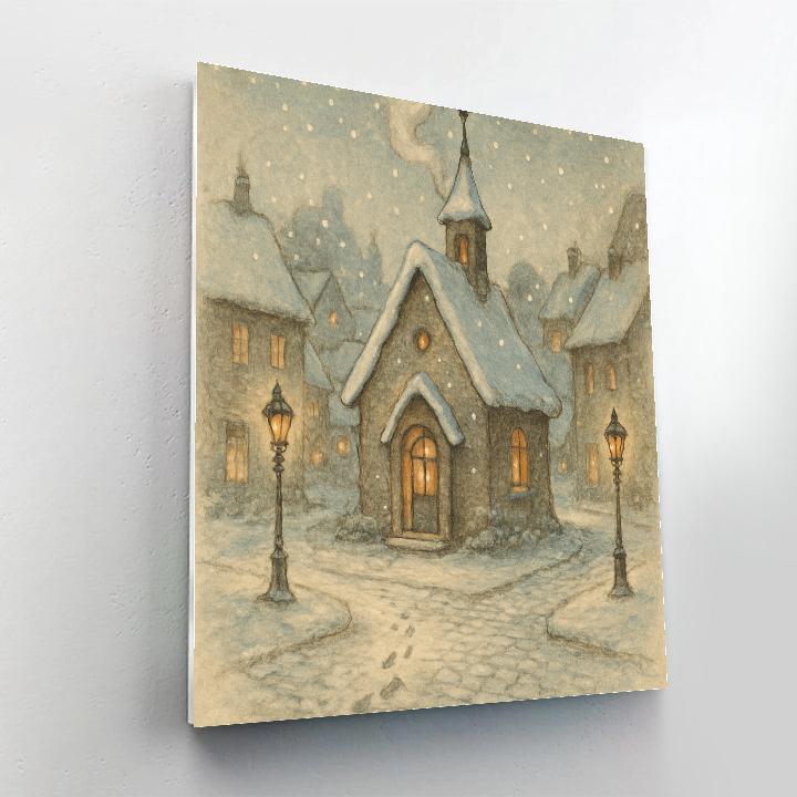 Vintage Village Twilight DIY paint by numbers