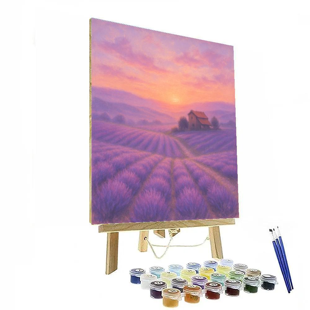 Lavender Hill Sunrise painting number kit