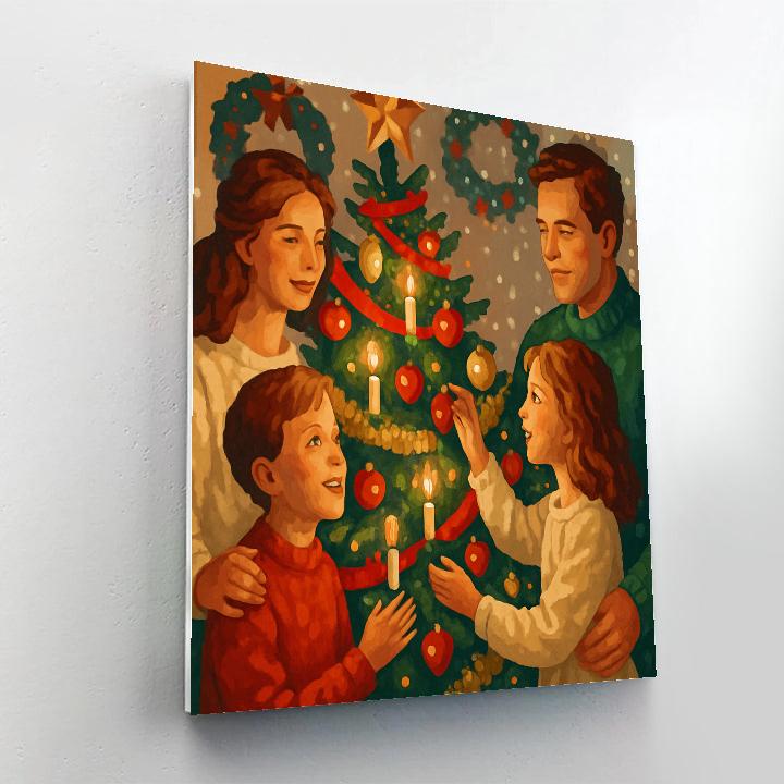 Trimming The Tree Paint by numbers kits