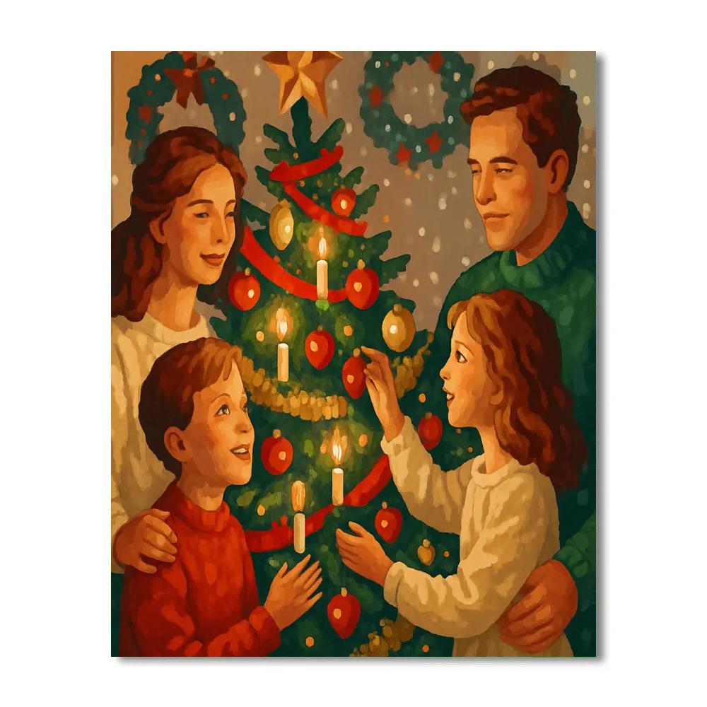 Trimming The Tree Paint by numbers kits