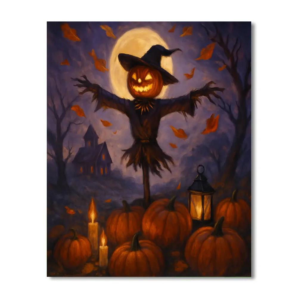 Moonlit Pumpkin Ridge Paint by numbers kits