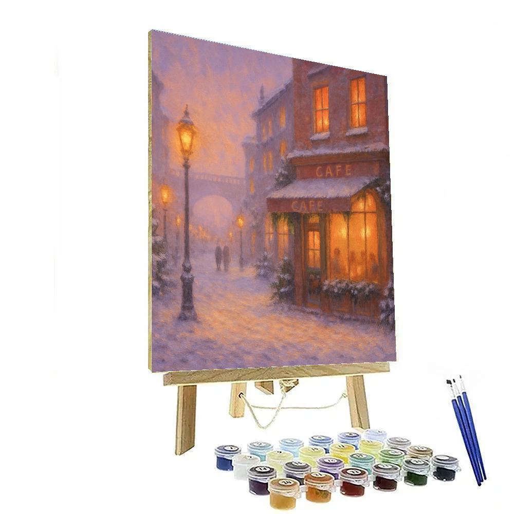 Snowbound Café Corner Number painting
