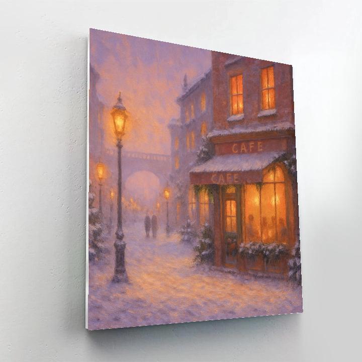 Snowbound Café Corner Number painting
