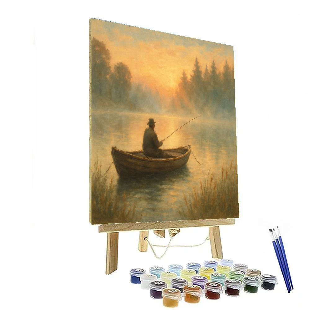 Fisherman At Dawn Paint by numbers art