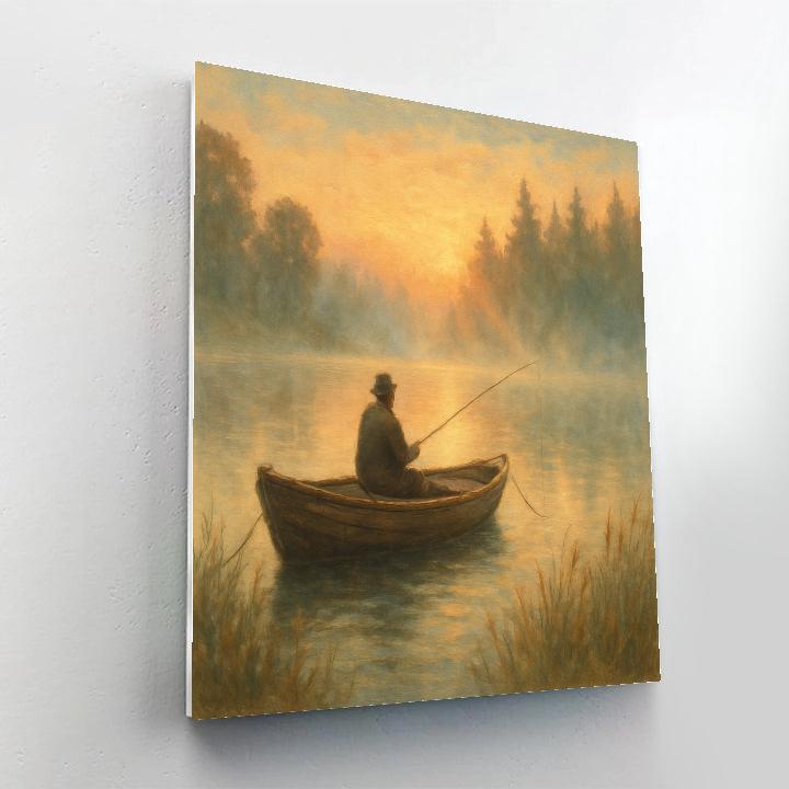 Fisherman At Dawn Paint by numbers art