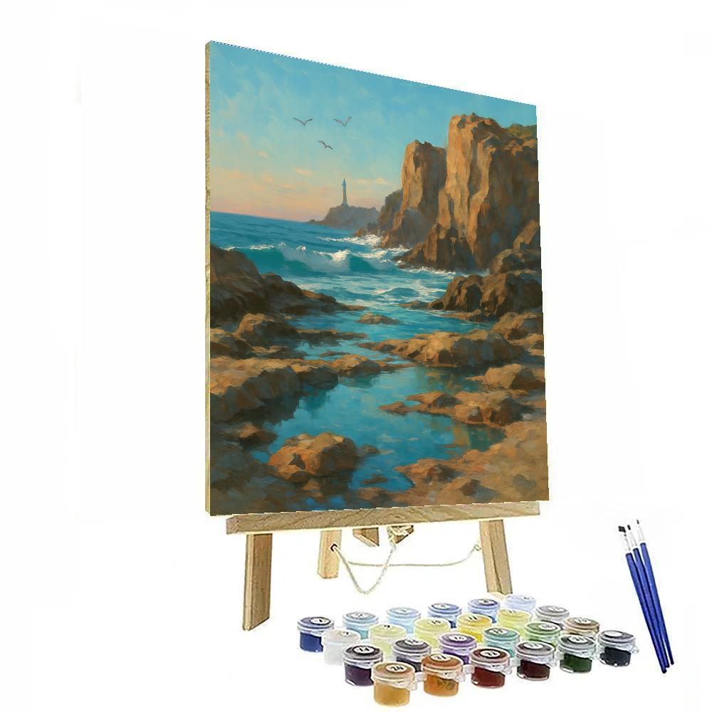 Coastal Cliffs And Tide Pools Paint by numbers kits