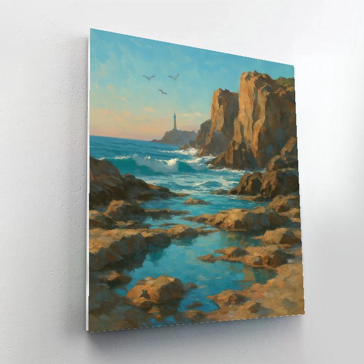 Coastal Cliffs And Tide Pools Paint by numbers kits