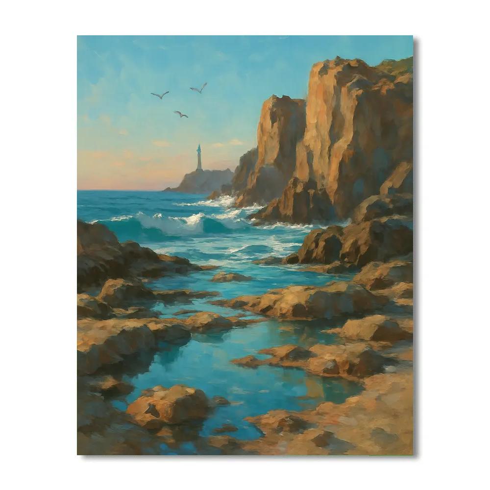 Coastal Cliffs And Tide Pools Paint by numbers kits