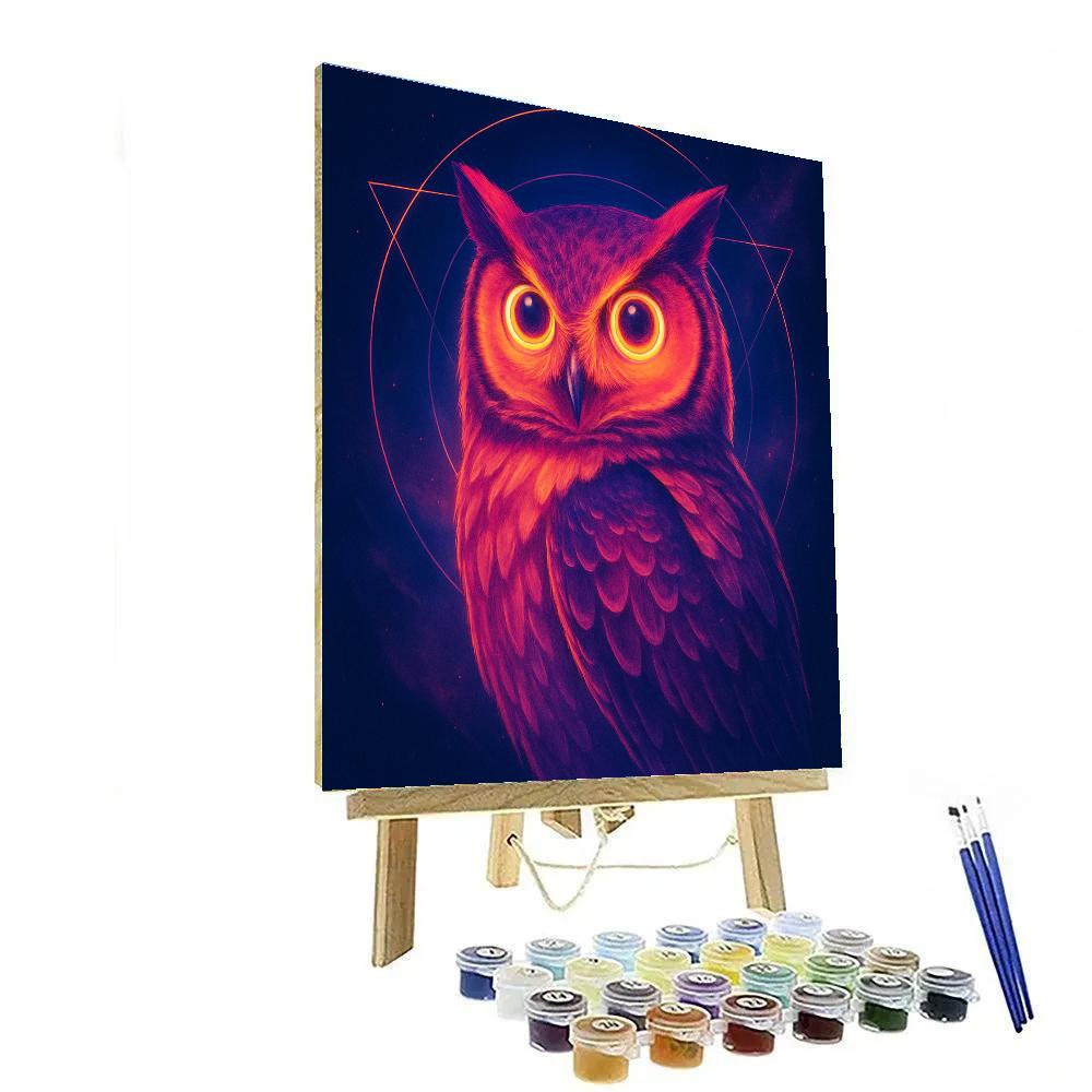 Aurora Owl Sentinel paint by numbers