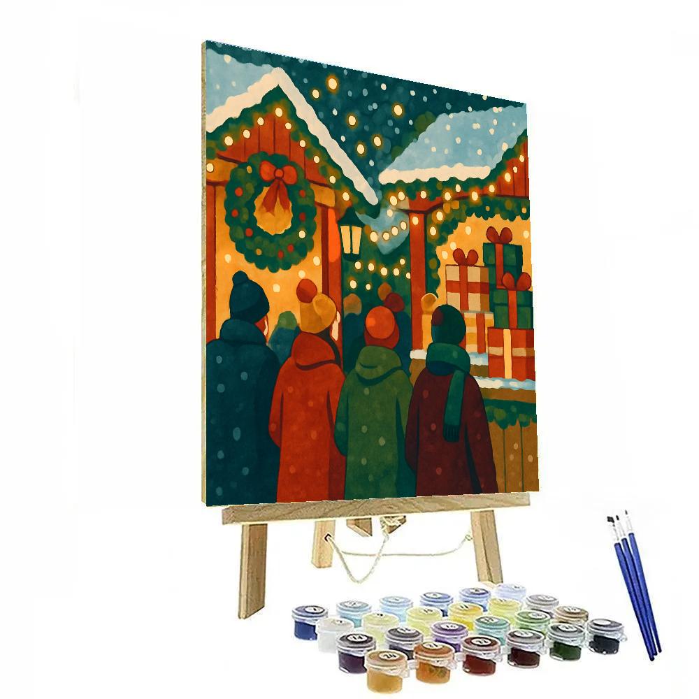 Market Of Wreaths Paint by numbers art