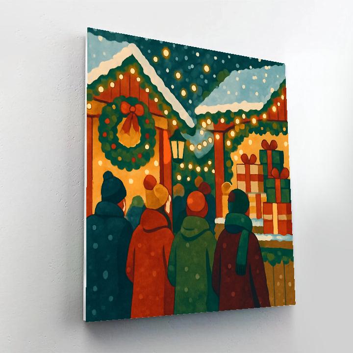Market Of Wreaths Paint by numbers art