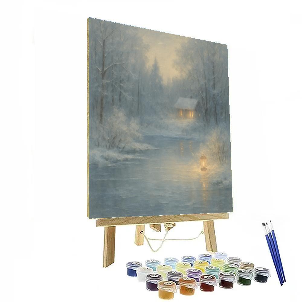 Winter Ice Lantern paint by number