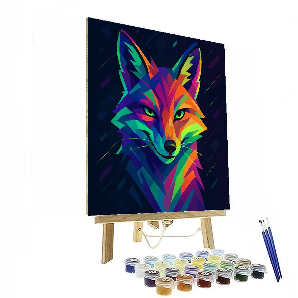Electric Fox Mosaic Paint by numbers kits