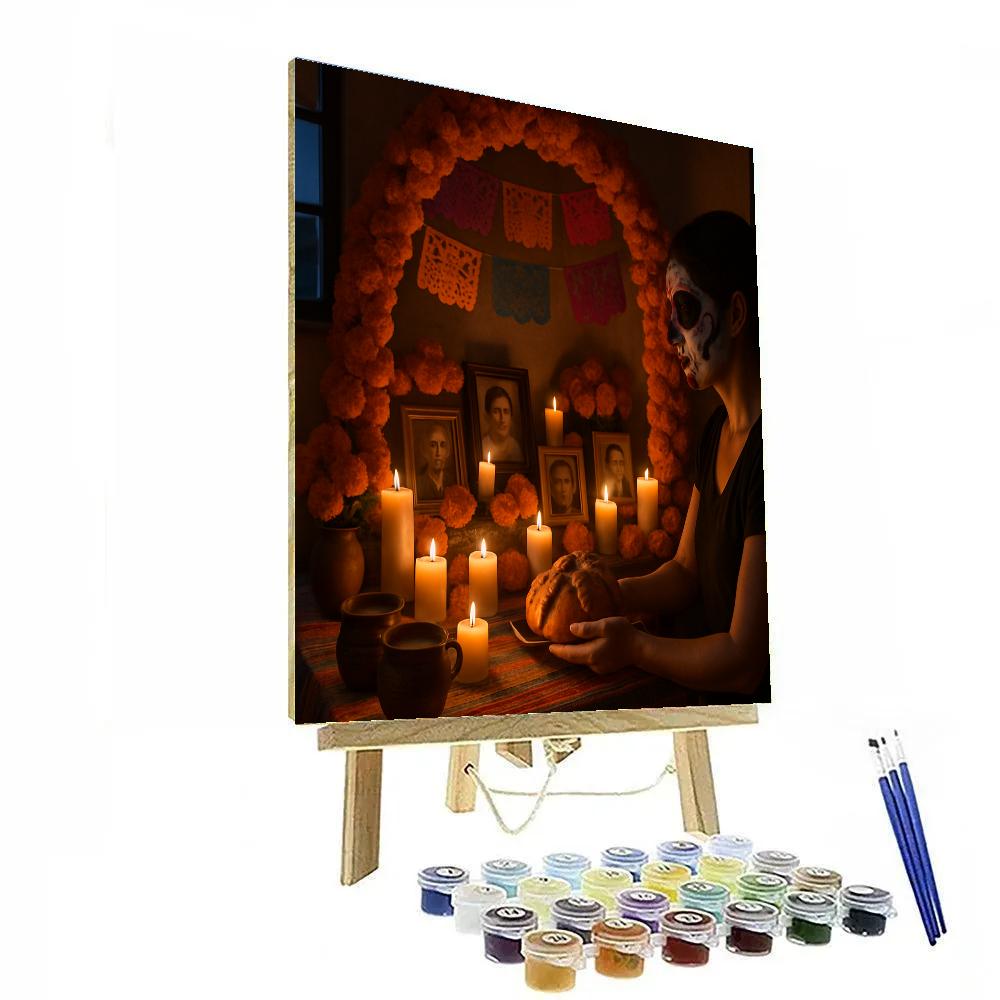 Día De Muertos Home Ofrenda paint by color