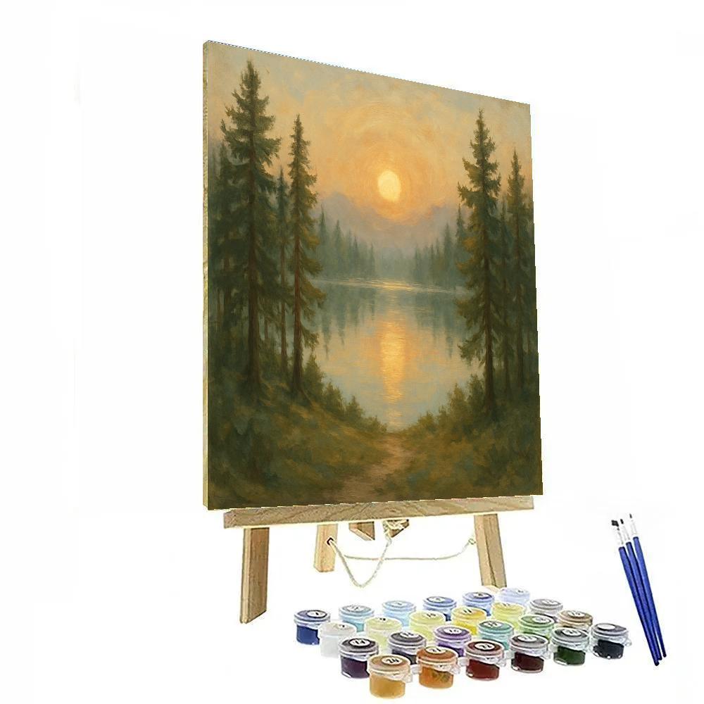 Pine Circle Dawn Paint by numbers kits