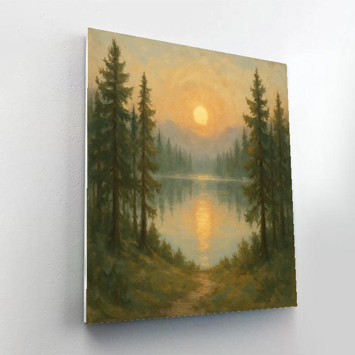 Pine Circle Dawn Paint by numbers kits