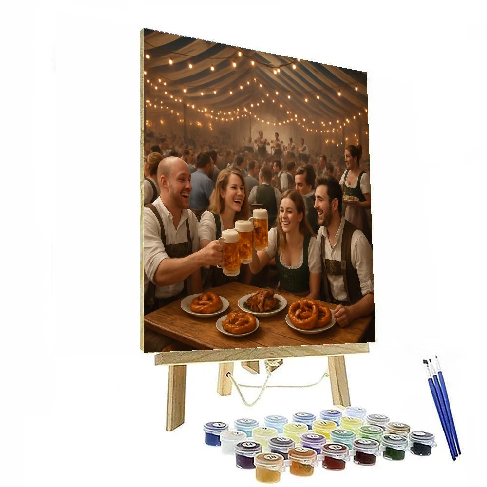 Oktoberfest Beer Tent Toast Numbered painting kits
