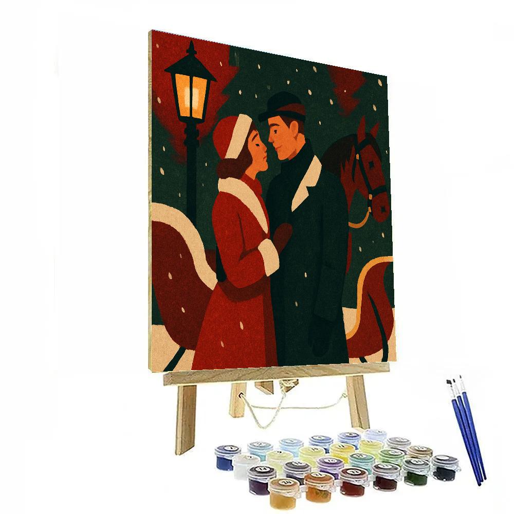 Sleigh Bells Embrace Painting by numbers kit