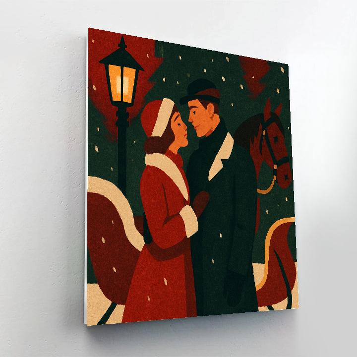 Sleigh Bells Embrace Painting by numbers kit