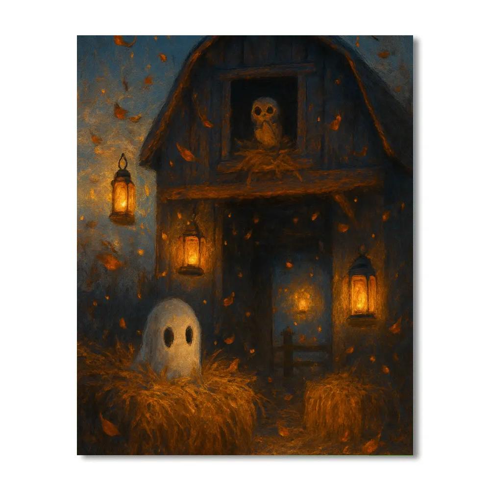 Enchanted Hayloft Twilight Painting by numbers kit