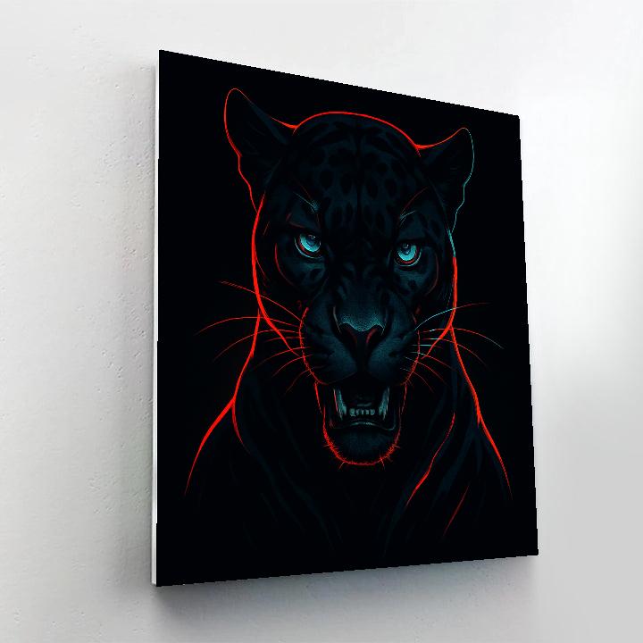 Midnight Panther Pulse Number painting