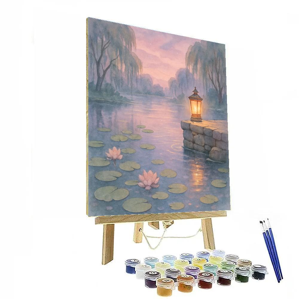 Lotus Evening Reverie Painting by numbers kit