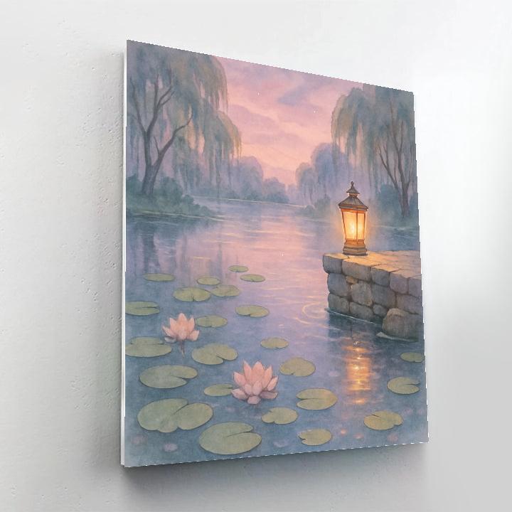 Lotus Evening Reverie Painting by numbers kit