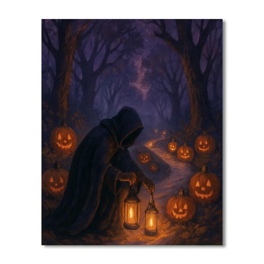 Lanterns Along The Hollow Painting by numbers kit
