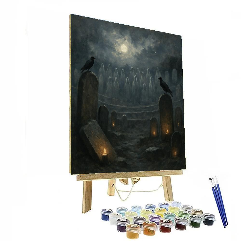 Fogbound Graveyard Choir paint by number