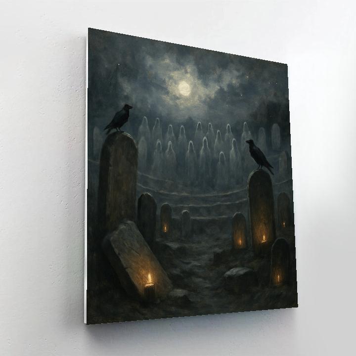 Fogbound Graveyard Choir paint by number