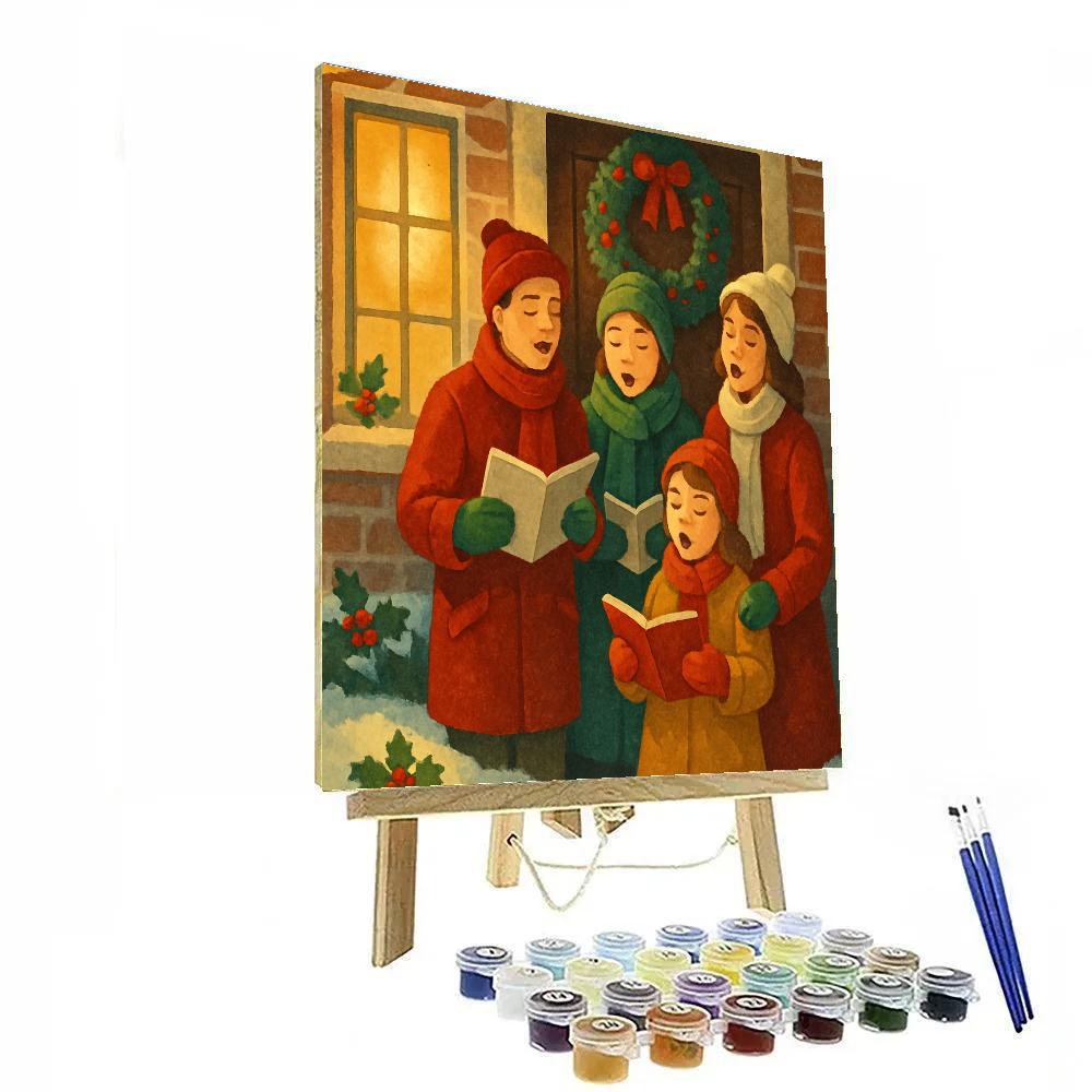 Caroling At The Door Painting by numbers kit