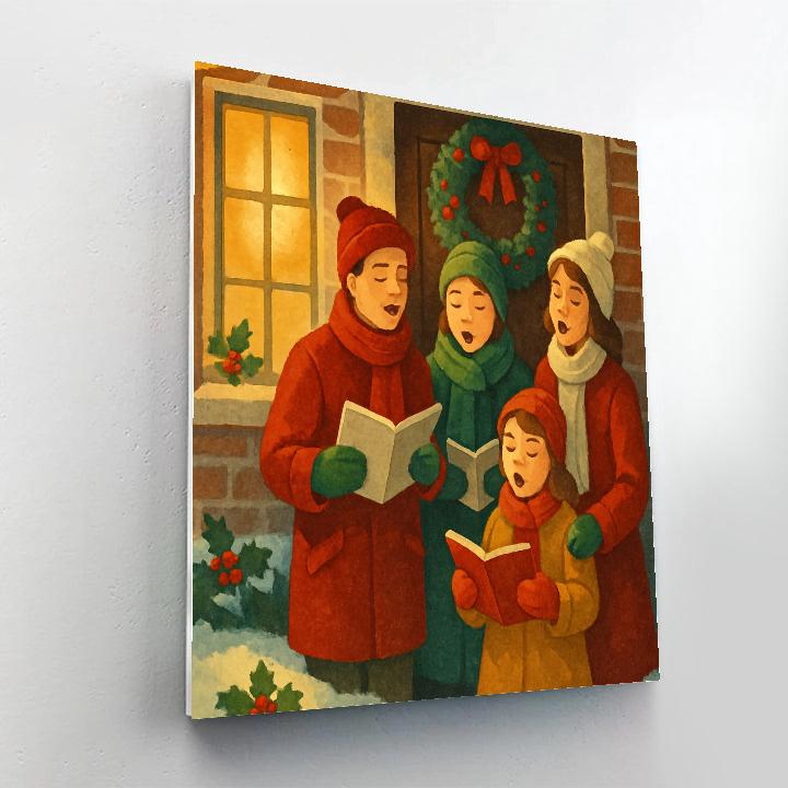 Caroling At The Door Painting by numbers kit