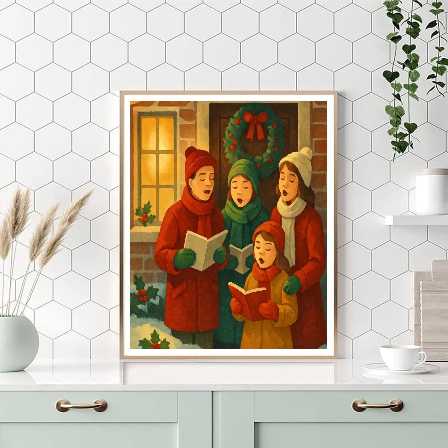 Caroling At The Door Painting by numbers kit