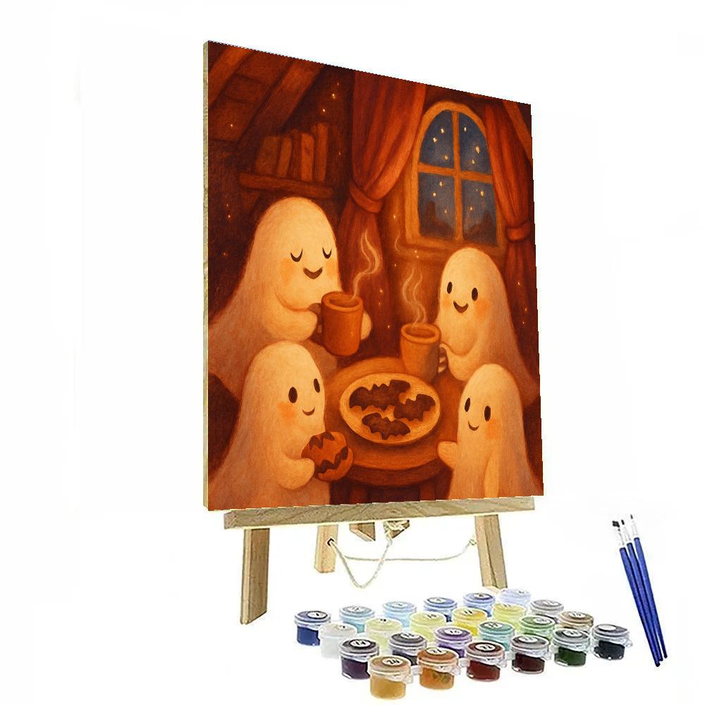 Cozy Haunted Tea Party Paint by numbers kits