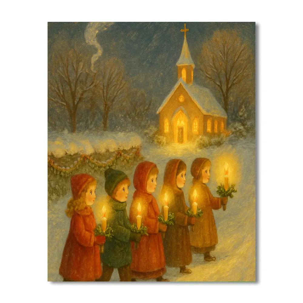 Pine Candlelight Procession paint by color
