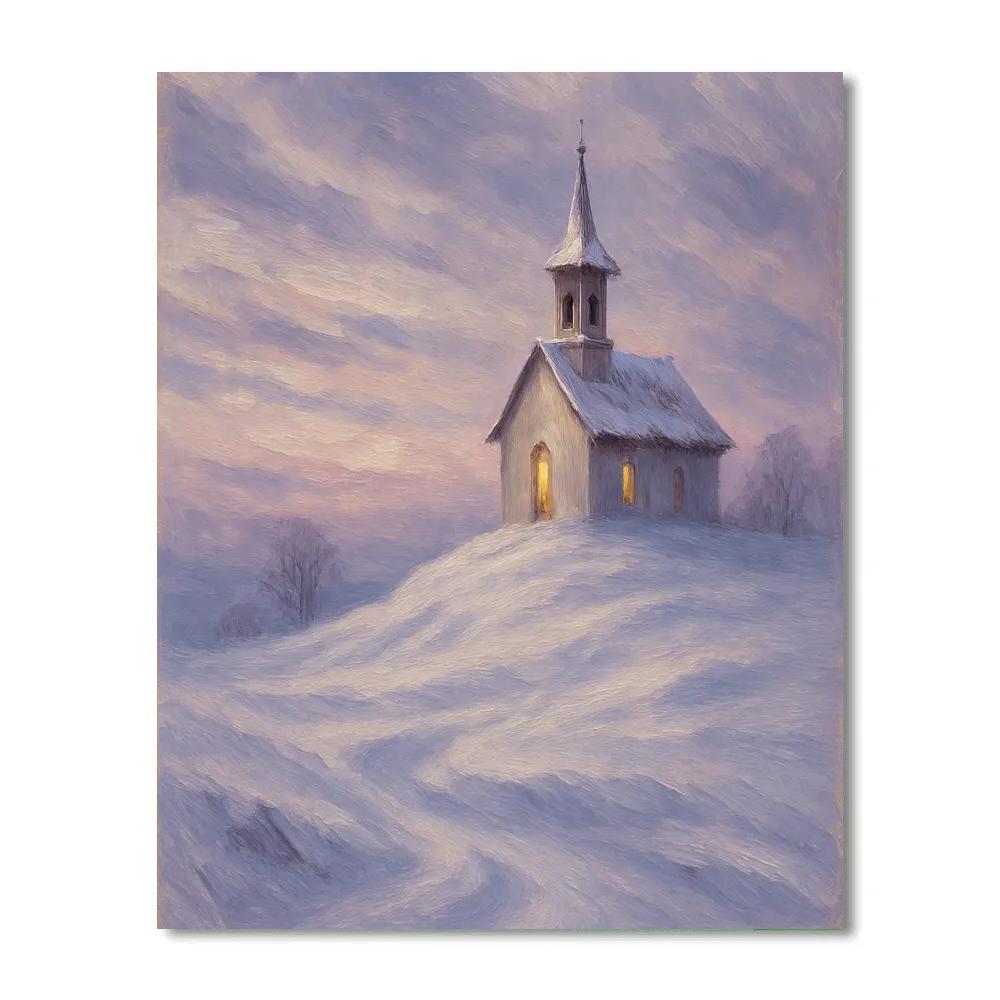 Prairie Church On Frosty Hill Paint by numbers kits