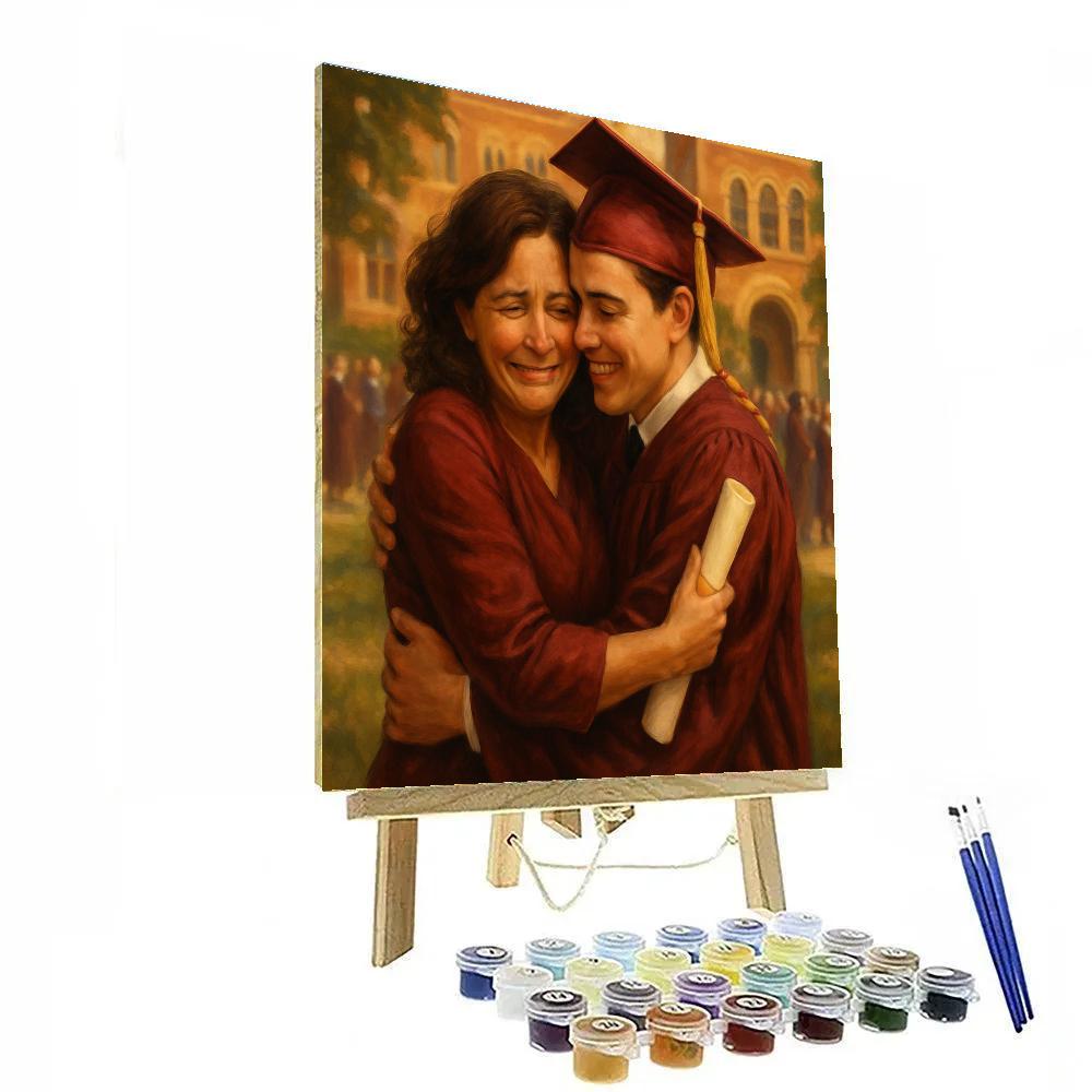 Graduation Day Hug Paint by numbers art